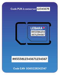 Carte SIM Lebara Mobile avec ou sans crédit de communication en soldes  Crédit de com. 7.5€